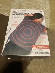 Sharper Image Calming Heat Massaging Weighted Heat Pad -xxl Wide - Brand New