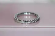 NIB Radiant Hearts of Pandora RING 191011cz CHOOSE SZ RETIRED BAGTAG Pouch