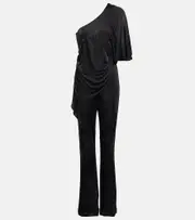 [Diane von Furstenberg] Diane von Furstenberg Talia one-shoulder jersey jumpsuit AU 8 black