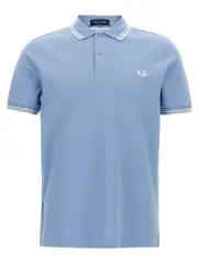 [Comme Des GarçOns Shirt] Comme Des GarçOns Shirt-Comme Des GarçOns Shirt X Fred Perry Polo Celeste-Uomo L Light Blue