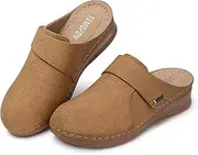 [TEMOFON] Clogs for Women Slip on Mules: Comfortable Casual Shoes with Adjustable Instep Walking Platform Wedge Slides