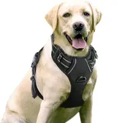 Reflective Adjustable No Pull Dog Harness Vest Harness with Easy Control Soft Handle