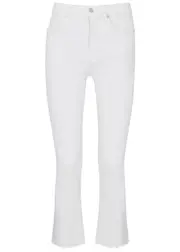 Veronica Beard Carly Cropped Kick-flare Jeans - White - W27 W27
