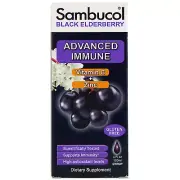 Sambucol, Black Elderberry Syrup, Advanced Immune, Vitamin C + Zinc, Natural Ber