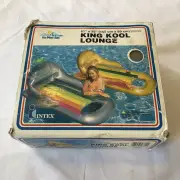 Vintage Intex King Kool Lounge Pool Float Raft 1984 Wet Set Swimming NEW