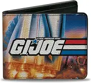 [Buckle-Down] Hasbro Wallet, Bifold, GI JOE Retro Shuttle Poster Scene, Vegan Leather, Multicolor, 4.0" x 3.5", Casual