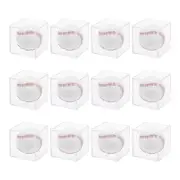 12pcs Baseball Display Case, Acrylic Baseball Holder Memorabilia Ball 3.15INCH