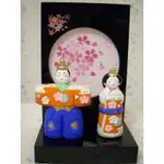 ＜日本進口＞[日本製]＊日本傳統 三月三日 女兒節 雛人形 櫻花屏風
