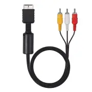 Portable 6FT/1.8m AV TV RCA Audio Video Cord Cable for PlayStation PS2 PS3 Cable