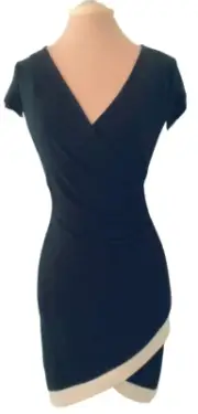 NWT Almost Famous ladies dress size medium black & white 26" waist bodycon