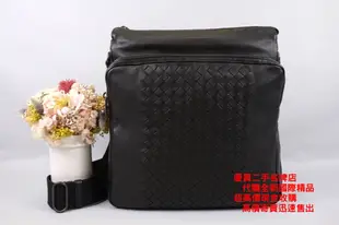 優買二手精品名牌店 BOTTEGA VENETA BV 444959 水 藍 編織 鍊帶 肩背包 斜背包 兩用包 郵差包 信差包 航空包 學院包