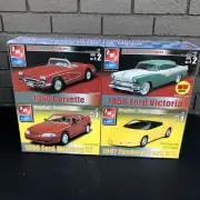 AMT Ertl Model Kit Value- 60 Corvette, 56 Ford Victoria, 96 Mustang, 97 Firebird