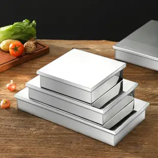 提拉米蘇托盤不銹鋼長方形專用方盤網紅蛋糕烤盤鐵盒容器皿深盤子