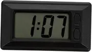 Gatuida Car Electronic Clock LED Clock Digital Automotive Stick on Watch LED Digital Wall Clock Desk Calendars Micro LED Tiny Clock Alarm Clocks Ultra Thin Electronic Clock Black Plastic