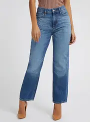 GUESS Women's Eco High-Rise Hollywood Relaxed Denim Jeans In The Challenge Size: 30, Cotton