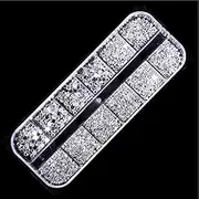 Clear Round Flatback Rhinestones 1.5mm 2mm 3mm with Box, Beauties Factory Mixed Size Transparent Flatback Nail Art Decals Design Crafts Gems