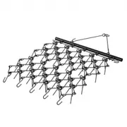 VEVOR Drag Harrow, 4'x5.6' Heavy-Duty Chain Harrow with 69 Teeth, ATV UTV Tractor Attachments Field Drag Mat for Sod Prepping, Seeding Lawns, Landscap