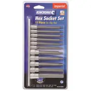 Kincrome K5224 - Hex Socket Set Long Series 11 Piece 1/4 & 3/8 Drive - Imperial