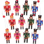 12 Pcs Nutcracker Model Decoration Nutcrackers Decorations Child Work