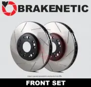 FRONT SET BRAKENETIC Premium Slotted Brake Disc Rotors JCW GP BNP34160.SS (for: Mini)