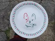 Corelle Vitrelle Dog 2023 Happy Holidays Employee Giveaway Plate Rare New Xmas