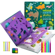 Art Star Dinosaur Stencil Sticker & Stamp Activity Kit