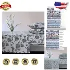 Ultra-Soft 170-GSM Flannel Sheet Set - Queen, Deep Pocket Floral Grey