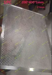 Metal Titanium Mesh +Frame Perforated Diamond Holes Plate Expanded 200x400x1mm