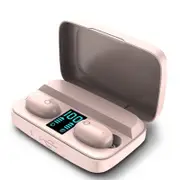 W2S TWS bluetooth 5.0 Earphone LED Display HiFi Stereo Touch Control HD Calls Headphone for iPhone Xiaomi Huawei PINK COLOR