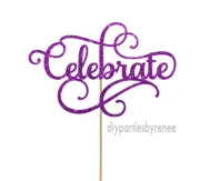 Cake Topper - Generic - 20+ Colours - NEXT DAY POST - Celebrate