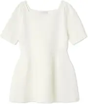 CELFORD(セルフォード) Cellford CWNT252059 Women's Square Neck Peplum Knit Pullover