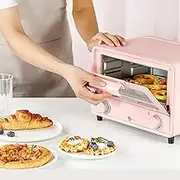 13L Mini Countertop Oven Electric Oven Toaster 60 Minute Timer Household Baking Electric Oven Baking Cake Bread Multifunctional Full Automatic