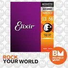 Elixir 11102 Acoustic Guitar Strings Nanoweb Medium 13-56 80/20 Bronze A-NW-M