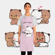 Bubu Dudu Apron | Bear Panda Plush Kitchen Chef Gift Idea for Cooking Lover