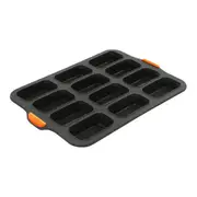 Silicone 12 Cup Mini Loaf Pan (Grey) - 35.5x24.5cm