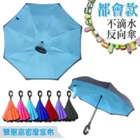 在飛比找Yahoo!奇摩拍賣優惠-都會款 花紋系列 不滴水反向傘/反摺傘/C型把手/雨傘/晴傘