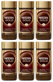 6 NESCAFE GOLD Rich Aroma & Smooth Taste Instant Coffee Jar 100g 3.5oz