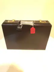 4.5" BRN LEATHER ATTACHE w FILE POCKETS BRIEFCASE
