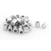 30pcs Aluminum Cable Stops Sleeves for 3mm Wire Rope Swage Clip