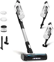 [Levoit] Cordless Vacuum Cleaner, Stick Vac with Tangle-Resistant Design, Up to 50 Minutes, Powerful Suction, Rechargeable, Lightweight, and Versatile for Carpet, Hard Floor, Pet Hair, Black & White