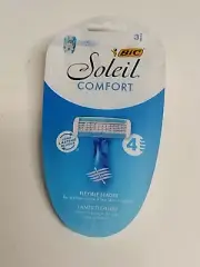 BIC Soleil Comfort 4-Blade Disposable Razors for Women 3 Pieces. 1G