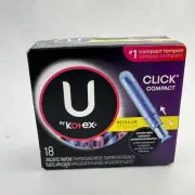 U By Kotex Click Regular Compact Tampons Unscented 18 Count