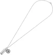 FUTUREORYY Urn Jewelry for Dog Ashes Openable Stainless Steel Pendant Necklace Memorial Ashes Keepsake Durable Reusable Pet Cremation Necklace Letter
