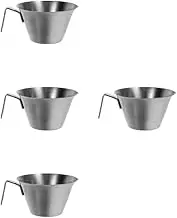 ULTECHNOVO Pcs Stainless Steel Espresso Measuring Cup Double Spout Shot Cup for Coffee Accurate Measurement