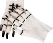 [CIYODO] Halloween Props Ghost Gloves White Pair Scary Masquerade Party Decorations