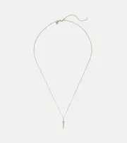[Sydney Evan] Sydney Evan Fishbone 14kt gold pendant with diamond One Size gold