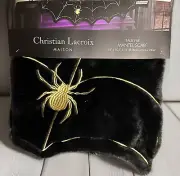 Christian Lacroix HALLOWEEN Faux FUR SPIDER WEB MANTLE SCARF DECOR 84" Goth New