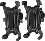 ULTECHNOVO 2pcs Motorcycle Phone Holder C4 Pedals Component Pedals Rotary Switch Phone Holder for Car Chinese Key Chain Scooter Phone Cell Phone Holder Motorcycle Cellphone Holder Abs Black