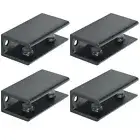 4 Pcs Adjustable Glass Shower Shelf Brackets Clamp Holder for 10-12mm Glass