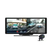 Elinz 10.26" Dashboard Carplay & Android Auto Real 4K + 1080P Dual Dash Cam Camera WiFi ADAS Car DVR